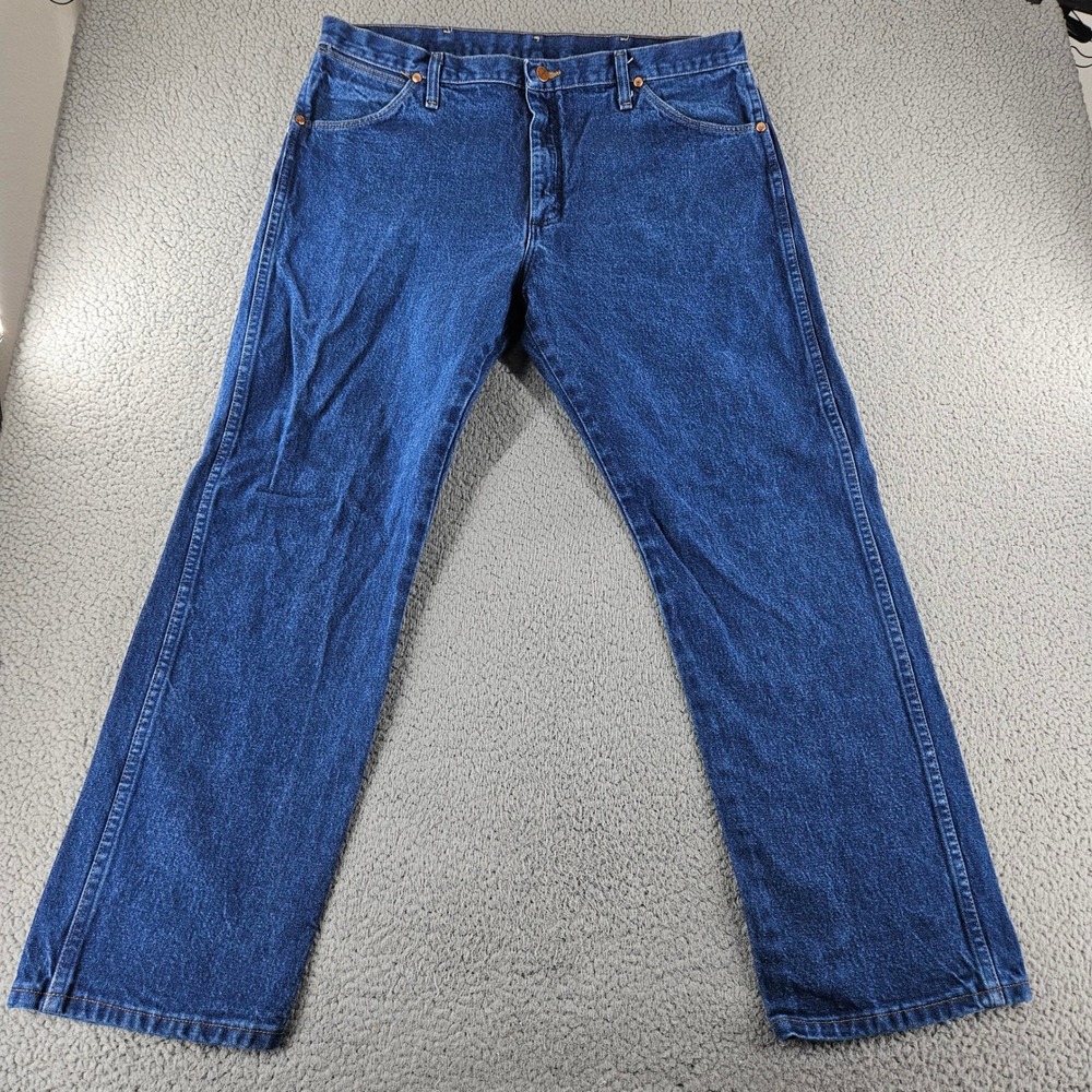 Wrangler Jeans Mens 38x30 Blue Cowboy Cut 13MWZ Western Rodeo Rancher Chore